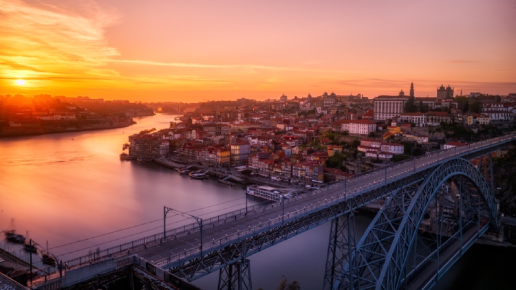 Sunset in Porto