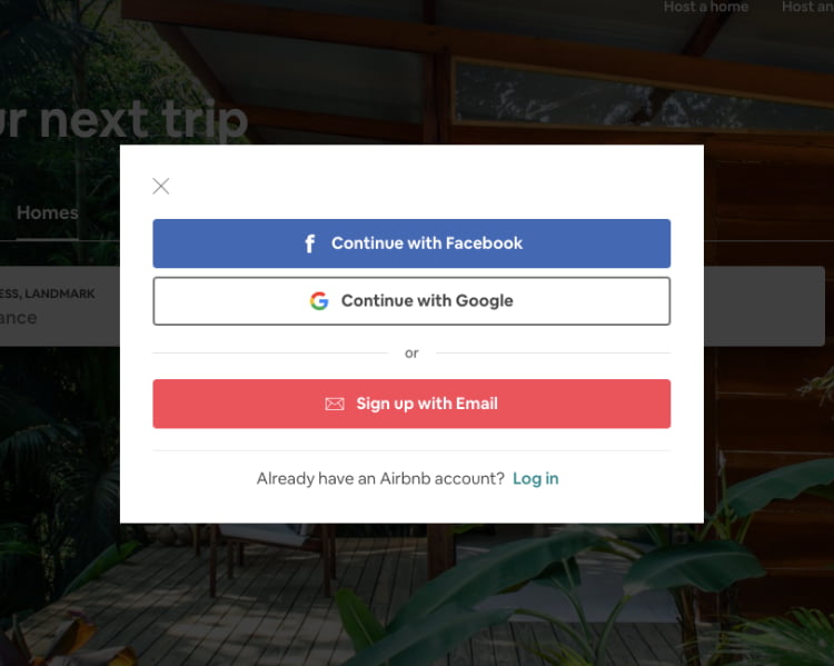 Airbnb Signup
