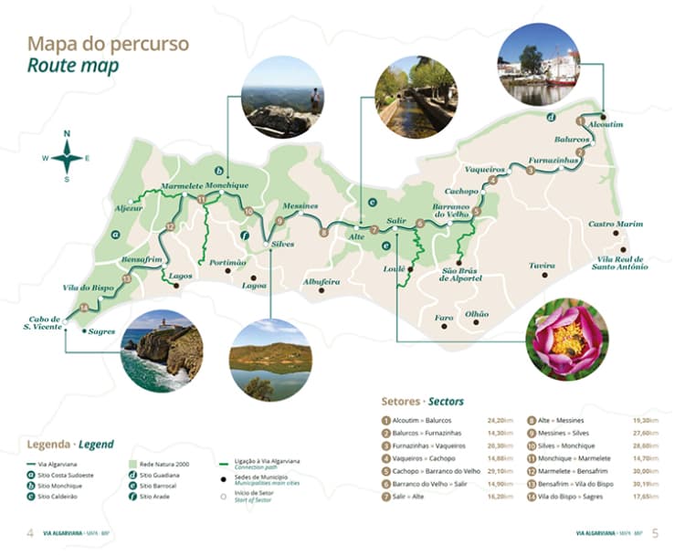 Algarve hiking map