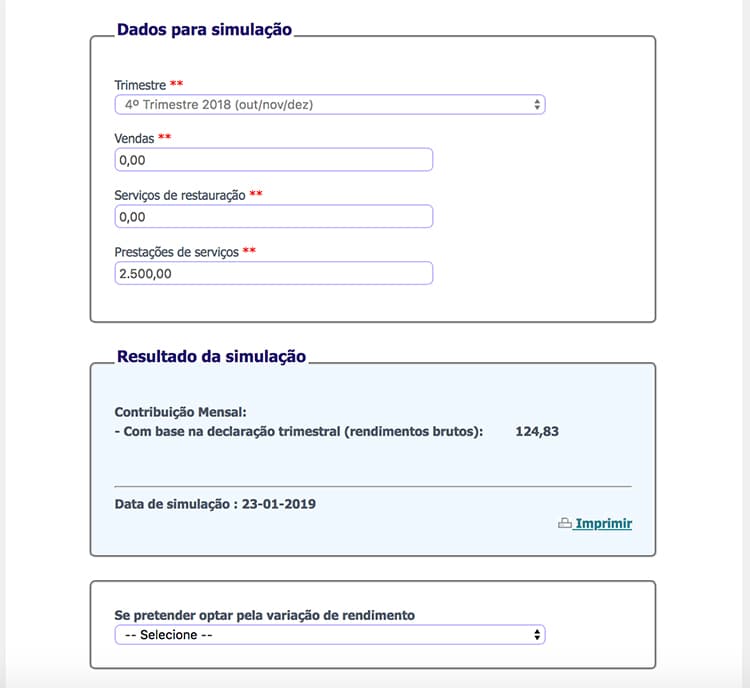 social security simulator Portugal