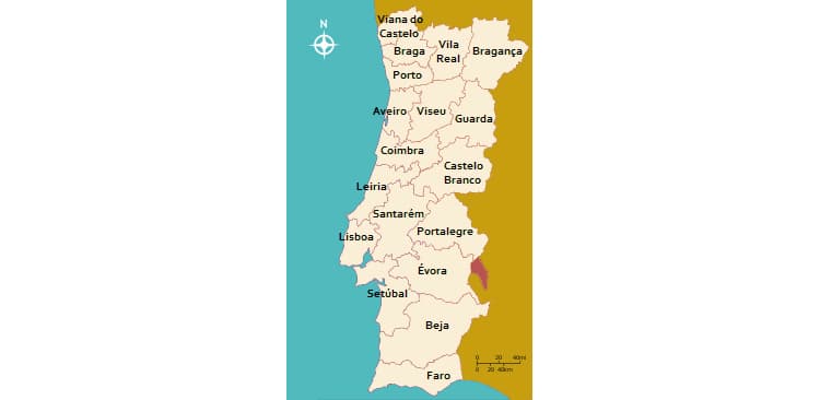 Portugal map districts