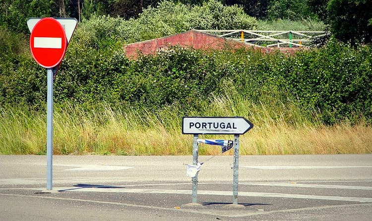 road sign Portugal