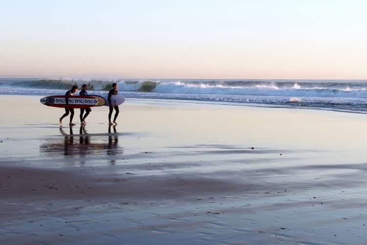 Surfers in Carcavelos