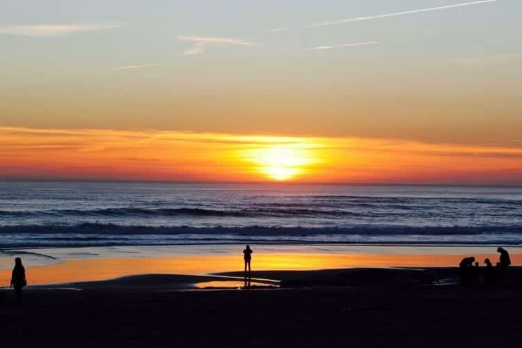 Sunset in Carcavelos' Beach