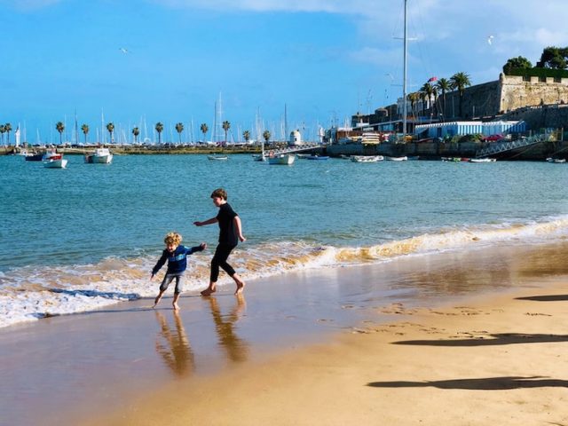 children beach portugal