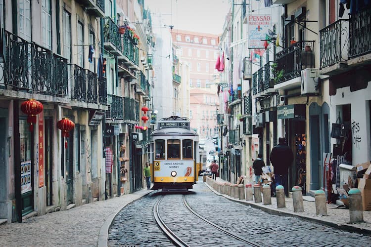 tram in Lisbon