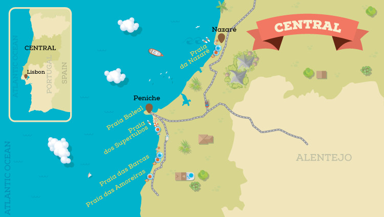 The-Best-Centra-Beaches-Portugal-map